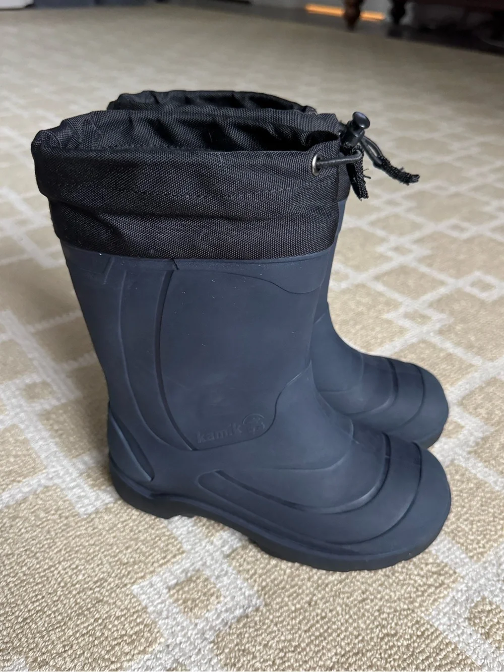 Kamik Kids Snobuster Waterproof Insulated Winter Snow Boots Navy Blue Size 13